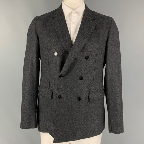 EMPORIO ARMANI Size 42 Charcoal Heather Wool Polyamide Sport Coat - Picture 1 of 1